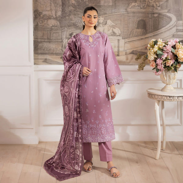 Lavender Grace – 2-Piece Embroidered Lawn Suit