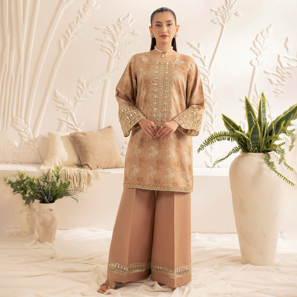Beige Elegance – 2-Piece Embroidered Lawn Suit