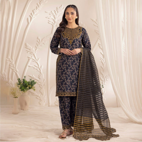 Royal Blue Charm – 2-Piece Embroidered Lawn Suit